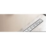 Caniveau de douche en acier inoxydable - 70 cm courbe sortie d'eau flexible - kit complet �coulement ...