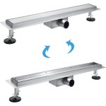 Acezanble - caniveau de douche italienne en acier inox siphon sol d'�vacuation pour salle de bain rectangulair ...