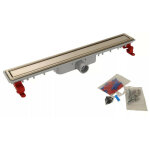 Caniveau de douche nicoll docia sicanfh70r 690x95mm d40mm sans natte