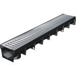 Mea - caniveau extérieur 1m avec grille en acier galva classe a15 park - caniveaux pour terrasse, piscine, ... Mea - caniveau extérieur 1m avec grille en acier galva classe a15 park - caniveaux pour terrasse, piscine, ...