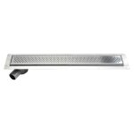 Aqualine - canniveaux - caniveau de douche avec grille 86x14x9 cm, inox 2705 - 90