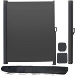 Canop�e - paravent ext�rieur r�tractable brise vue enroulant gris h1. 6xl3m