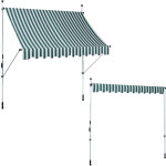 Canop�e ? store banne manuel 300 x 120 cm ? auvent de terrasse sans per�age ? protection solaire r�glable ...