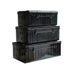 Cantine de rangement premium en acier noir lot de 3 : 130, 175 et 225 litres Cantine de rangement premium en acier noir lot de 3 : 130, 175 et 225 litres