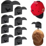 Cap rack, 10 pcs self - adhesive hat rack baseball cap storage wall mount no drilling cap holder hooks ...