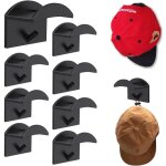 Cap rack, 10 pcs self - adhesive hat rack baseball cap storage wall mount no drilling cap holder hooks ...