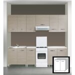Kit cuisine évier inox 1 bac droit avec égouttoir 80 cm - séjour Kit cuisine évier inox 1 bac droit avec égouttoir 80 cm - séjour