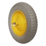 Roue de gupe pour brouette run flat en polyurthane increvable 350x80x110mm - salone