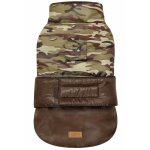 Cappotto 25 cm: manteau militaire impermable et doubl de velours pour chiens bois