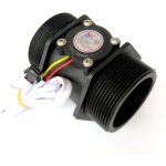 Capteur de d�bit d'eau, yf - dn50 dc5 - 24v compteur de d�bit g1. 5in d�bitm�tre � turbine � effet hall ...