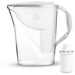 Carafe filtrante dafi atria classic 2, 4 l, multi - usages, blanche, avec 2 filtres