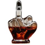 Carafe à whisky « middle finger » pour alcool, cadeau amusant pour un homme Carafe à whisky « middle finger » pour alcool, cadeau amusant pour un homme