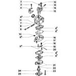 Carburateur d�broussailleuse 720 722s 726d 726t ? compatible oleo mac ? performance optimis�e pour coupe ...