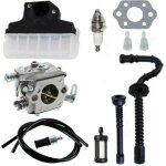 Carburateur + filtre  air + bougie d'allumage + tuyau d'essence / d'huile pour trononneuse stihl 021 ...