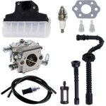 Carburateur + filtre  air + bougie d'allumage + tuyau d'essence / d'huile pour trononneuse stihl 021 ...