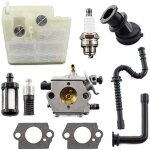 Carburateur avec filtre  air filtre  essence bougie tuyau de carburant pour stihl ms240 ms260 ms 240 ...
