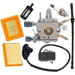 Carburateur avec filtre � carburant et bobine d'allumage pour d�broussailleuse stihl fs120 fs200 fs250 ...