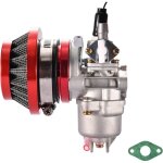 Carburateur rouge 2 temps 47cc 49cc avec remplacement de filtre � air pour mini atv quad carb go kart ...