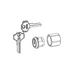 Kit verrou + cl de deverrouillage pour barrire eldom cardin