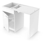 Carea - concept meuble + �vier giga 120 � poser ? 1, 5 cuve ? min�ral carea�