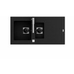 Carea - �vier � encastrer arcos 1, 5 bac noir