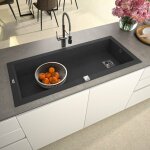 Carea - �vier � encastrer drakkar 1 grand bac noir