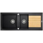 Carea - vier  encastrer multifonction katla 2 bacs noir