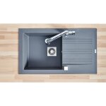 Carea - �vier � encastrer muscade 1 bac gris b�ton