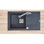 Carea - �vier � encastrer muscade 1 bac noir