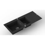 Carea - vier  encastrer omga 2 bacs noir