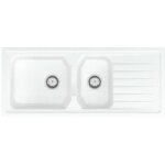Carea - �vier � encastrer ziral 2 bacs blanc