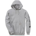 Carhartt - sweatshirt sleeve logo hooded gris chin� t. xs - k288 - e20 - xs