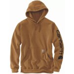 Carhartt - sweatshirt de travail sleeve logo hooded marron t. m - k288 - brn - m
