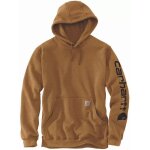 Carhartt - sweatshirt de travail sleeve logo hooded marron t. l - k288 - brn - l