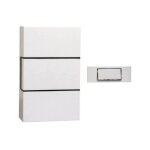 Carillon filaire chacon 1 mélodie - bouton poussoir avec rétroéclairage - blanc Carillon filaire chacon 1 mélodie - bouton poussoir avec rétroéclairage - blanc