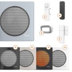 Carillon sans fil avec port�e de 200m et 6 sonneries au choix - extel dibi flash soft noir - bleu