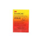 Carnet de repres de cbles 3m swb - 02 adhsif,  cble 6 8mm, texte : blank, blanc ( prix pour 1 )
