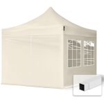 Tente pliante 3x3 m - 4 côtés acier barnum chapiteau pliant tonnelle stand paddock réception abri crème ... Tente pliante 3x3 m - 4 côtés acier barnum chapiteau pliant tonnelle stand paddock réception abri crème ...