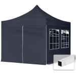 Tente pliante 3x3 m - 4 côtés acier barnum chapiteau pliant tonnelle stand paddock réception abri noir ... Tente pliante 3x3 m - 4 côtés acier barnum chapiteau pliant tonnelle stand paddock réception abri noir ...
