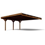 Carport en bois trait 2 voitures 29, 9 m - victor