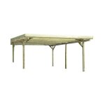 Eden partenaire jardin - carport en bois couverture pvc basic double Eden partenaire jardin - carport en bois couverture pvc basic double