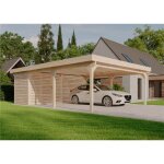 Carport double alpholz henri naturel 600 x 800 cm Carport double alpholz henri naturel 600 x 800 cm