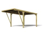 Carport simple 1 voiture 16, 5 m victor modern