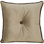 Carr� bouton capitonn� lit d�coratif coussin canap� chaise coussin velours, brun clair, 50x50x8cm - vercart ...