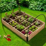 Carr� potager 12 compartiments + housse serre ch�ssis