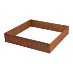 Estexo - carr potager aspect rouill en acier corten 100 x 100 x 19 cm
