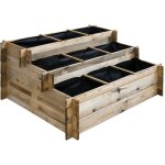 C�monjardin - carr� potager en bois � �tages - grand mod�le