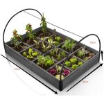 Carr� de potager bois et serre werka pro 120x80x50cm