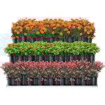 [en. casa] - carr potager renswoude  3 niveaux en acier galvanis 118 x 118 x 60 cm anthracite
