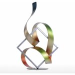 Carr et ruban sculpture moderne sculpture abstraite sculpture en mtal dcoration intrieure - extrieure ...